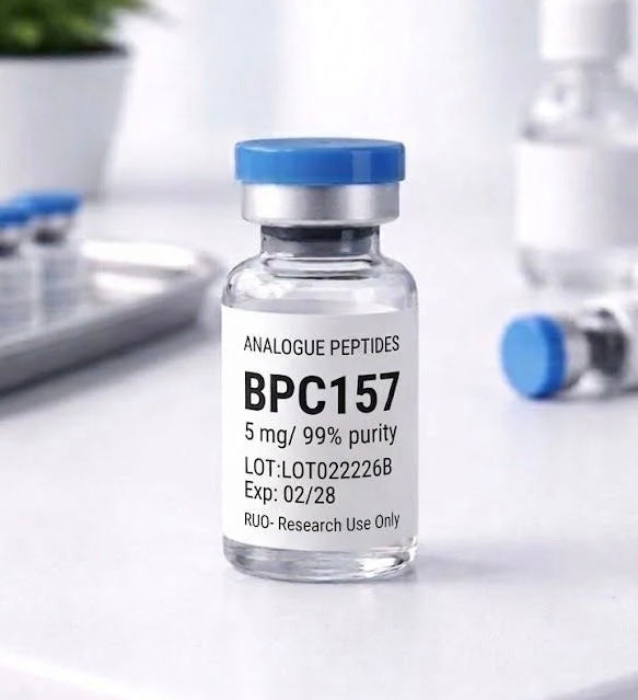 BPC-157 peptide formulation used for advanced muscle recovery, joint support, and biohacking.